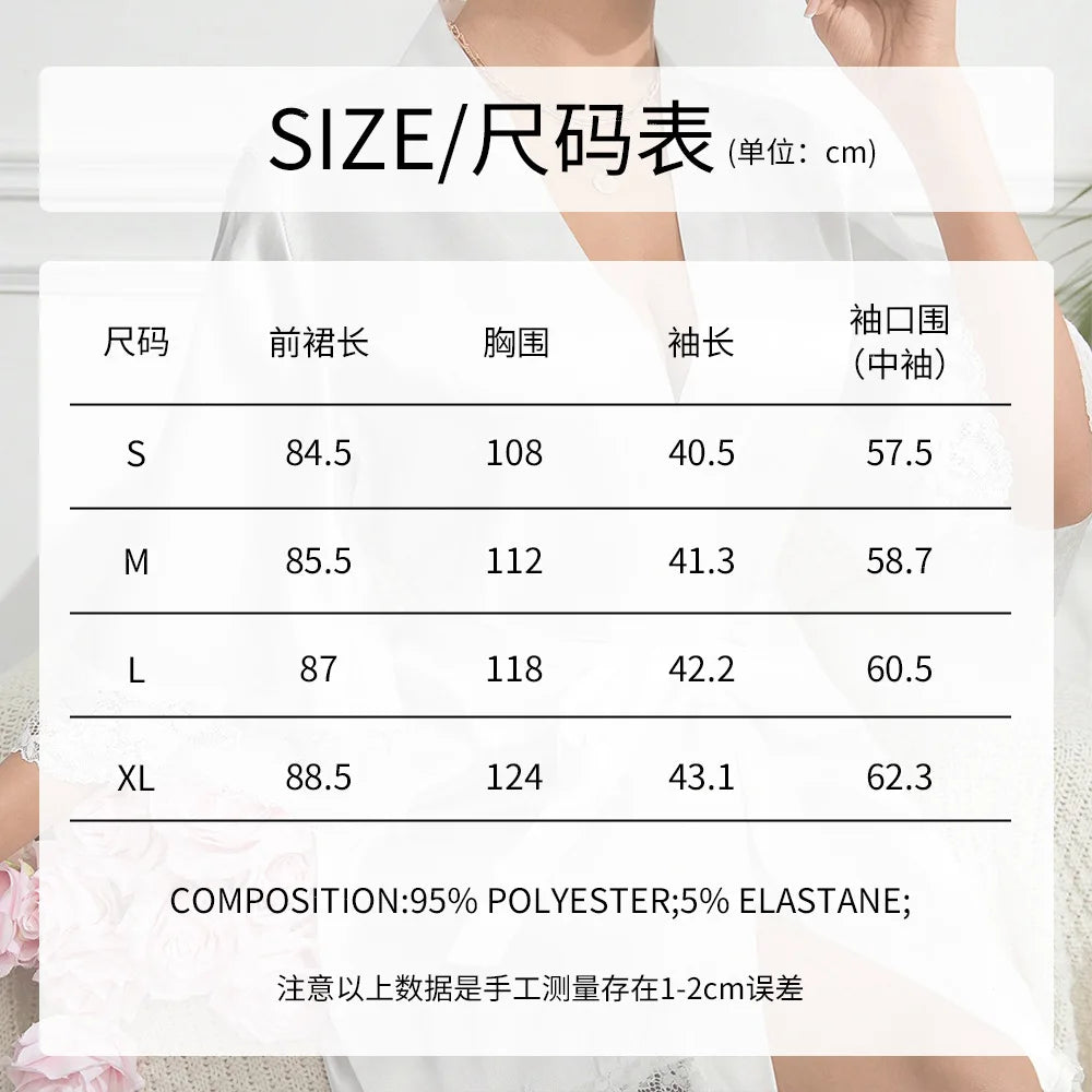 Satin Silk Lace Robe