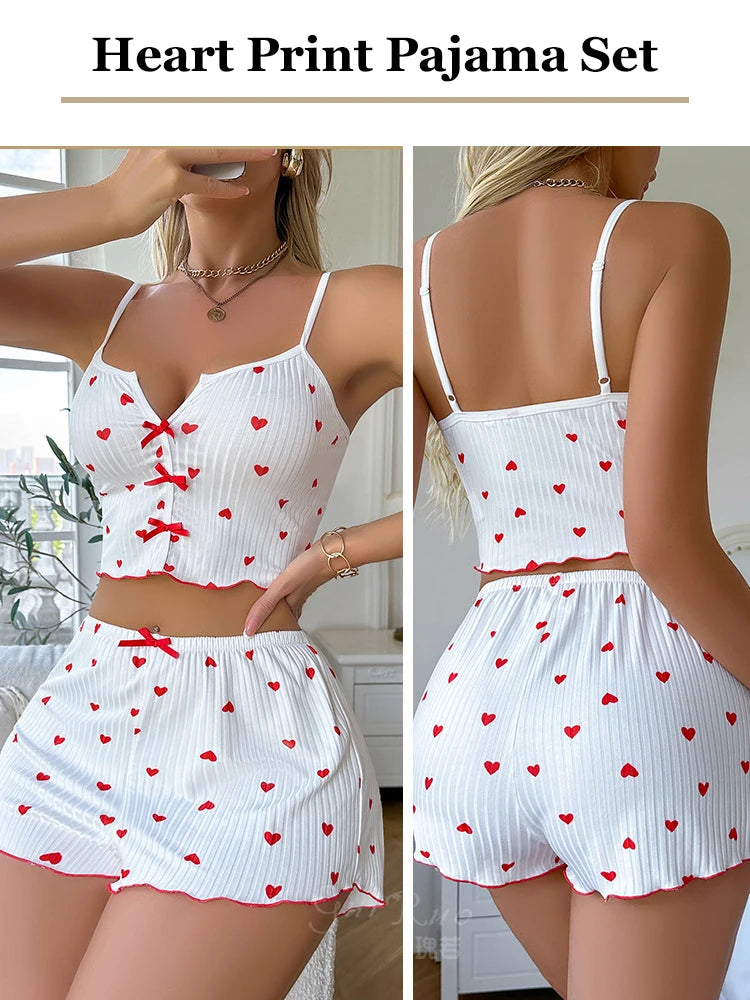 Women's Sweetheart Cami & Shorts Sleepwear Set